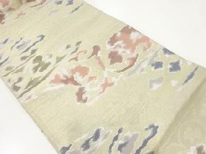 アンティーク　抽象花唐草模様織出し袋帯（材料）